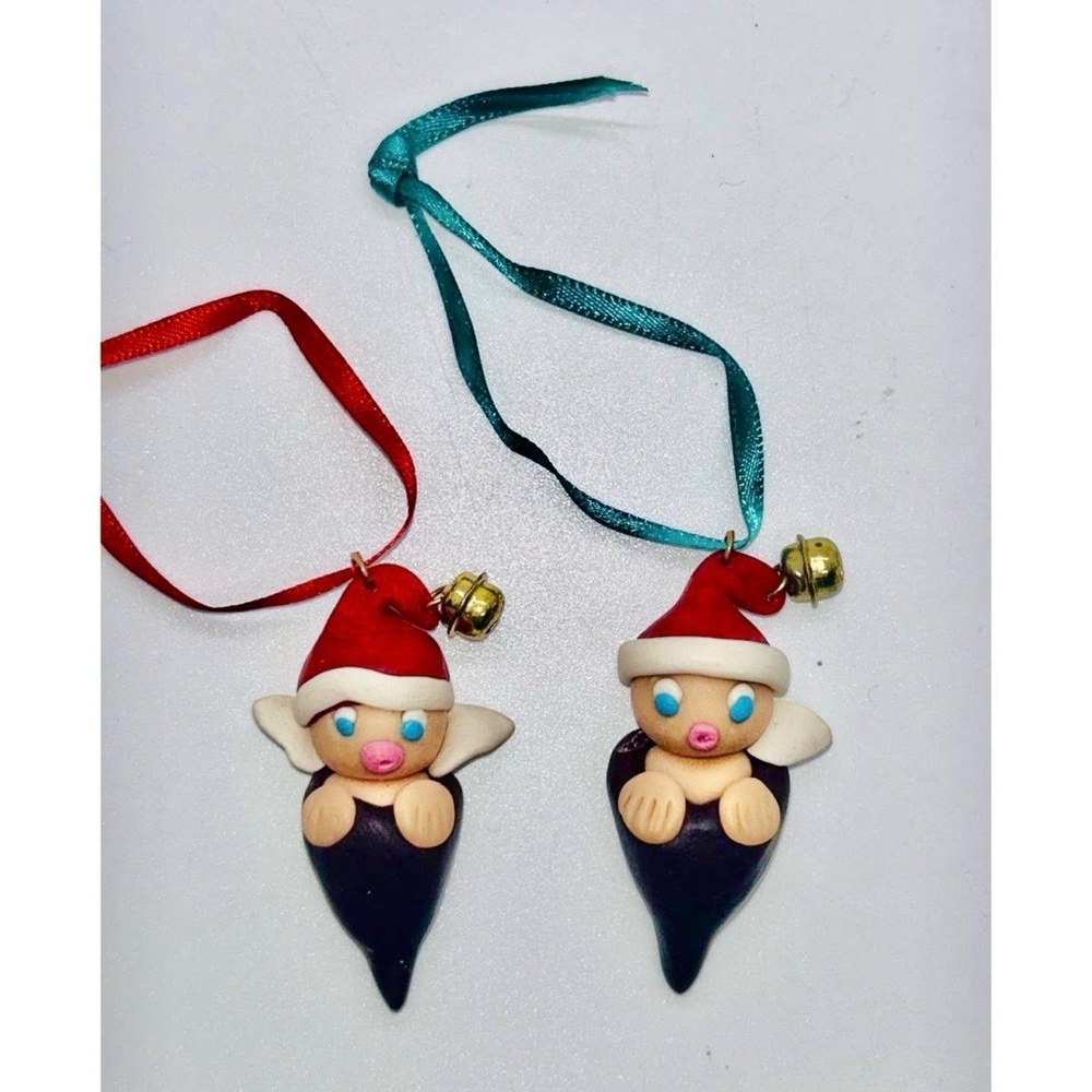 Handmade Vintage Christmas Ornaments Folk Art Holiday Decor